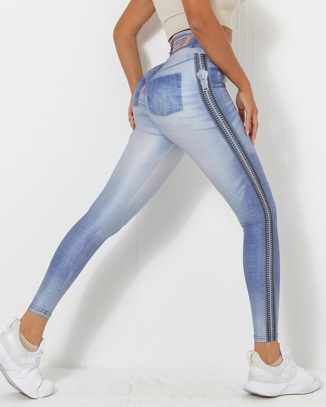 Normani Denim Scrunch Leggings