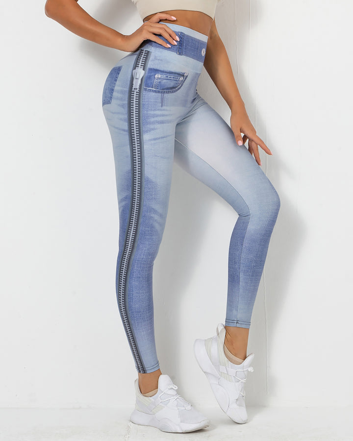 Normani Denim Scrunch Leggings