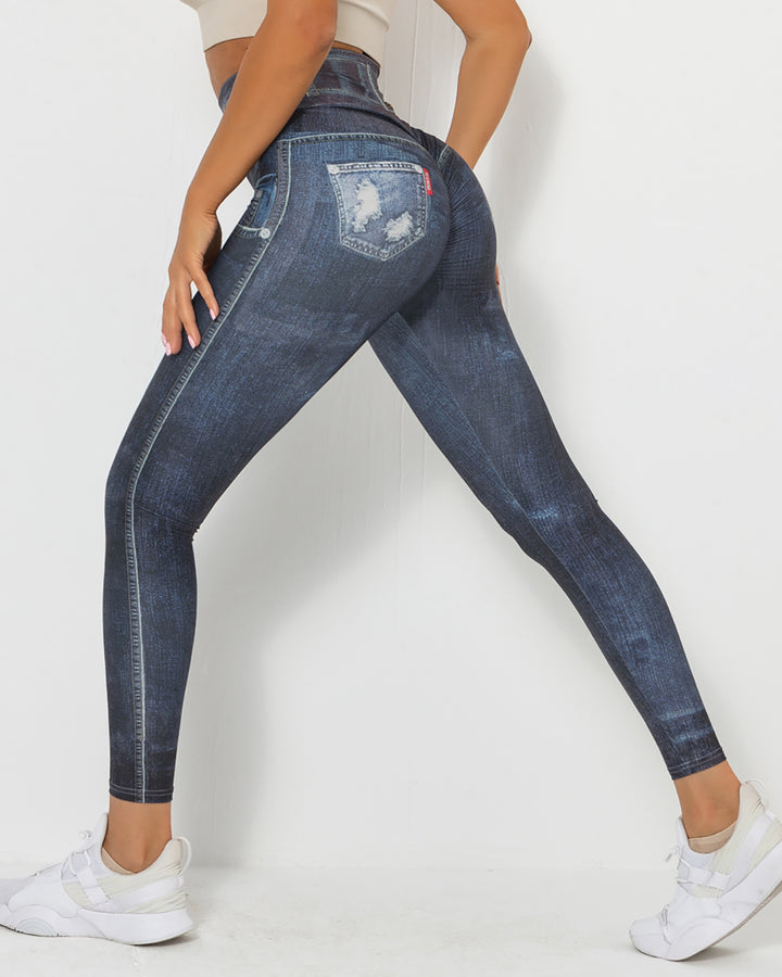 Normani Denim Scrunch Leggings