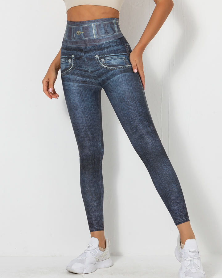 Normani Denim Scrunch Leggings