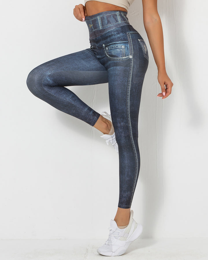 Normani Denim Scrunch Leggings