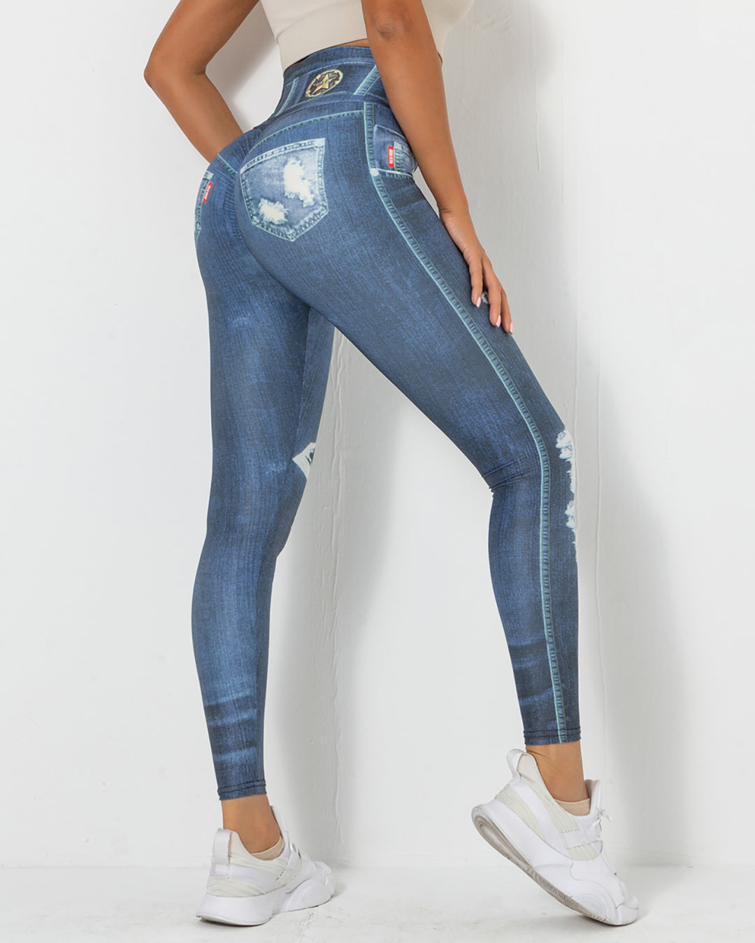 Normani Denim Scrunch Leggings
