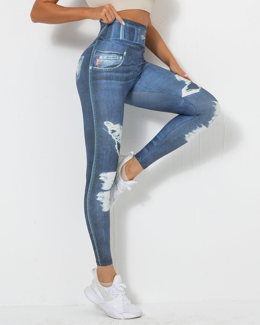Normani Denim Scrunch Leggings