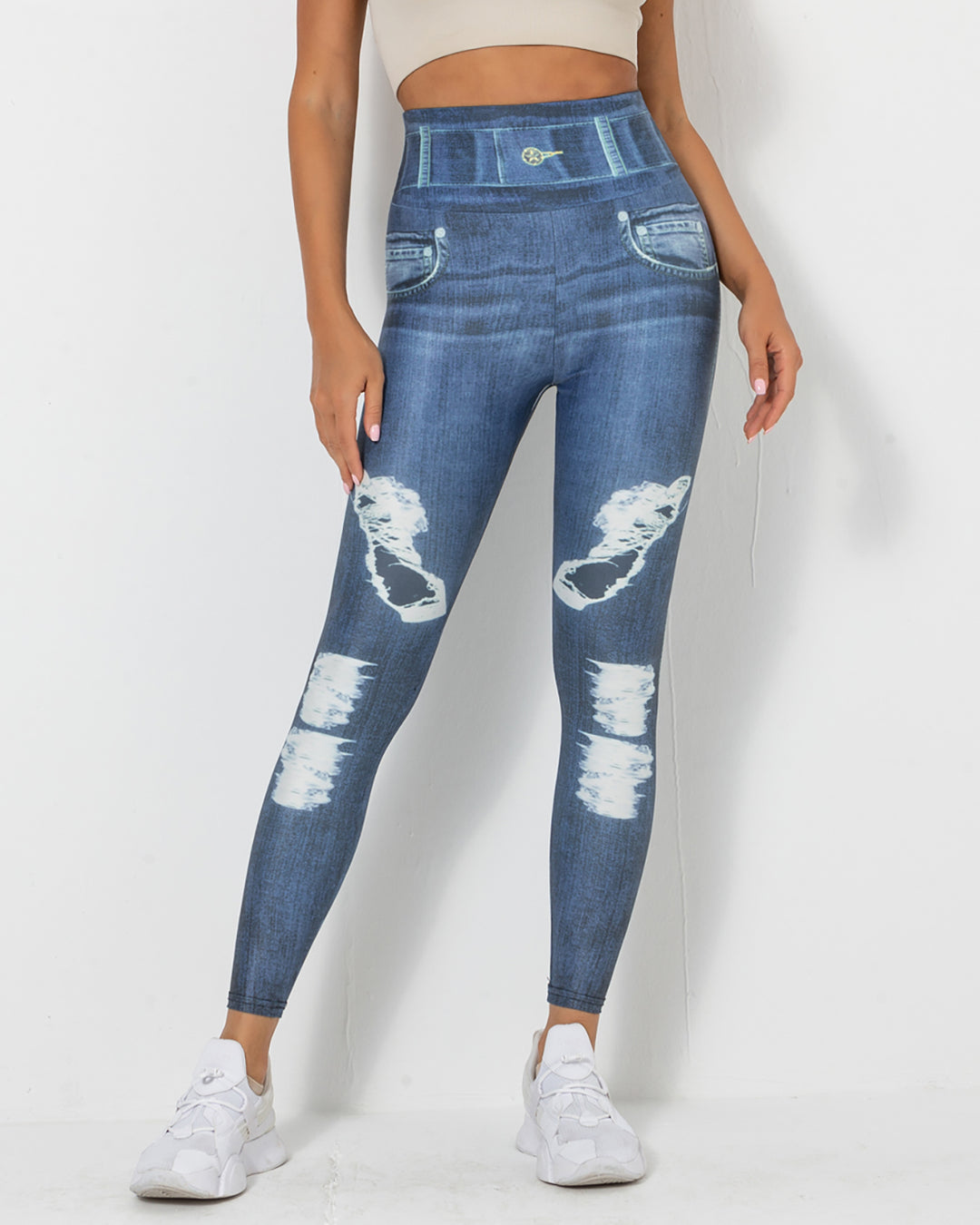 Normani Denim Scrunch Leggings