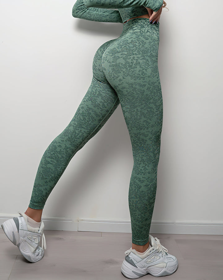 Omira Seamless Scrunch Leggings - Green