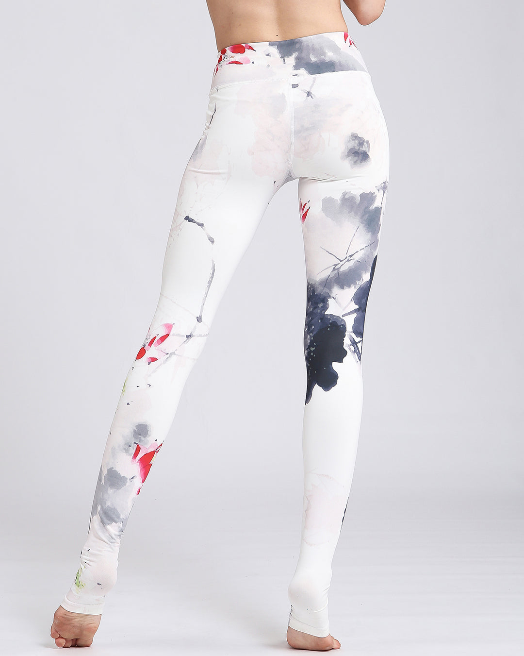 Plum Blossom Watercolor Leggings
