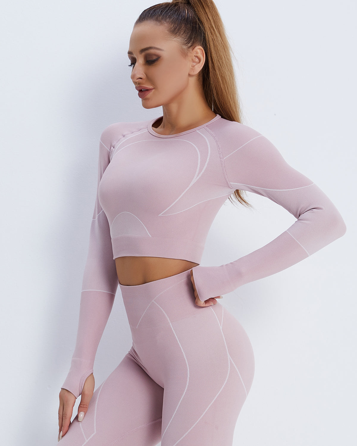 Stealth Crew Seamless Long Sleeve - Pink