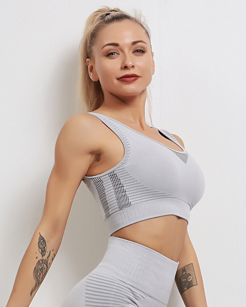 Tribeca Seamless Sports Bra - Gray