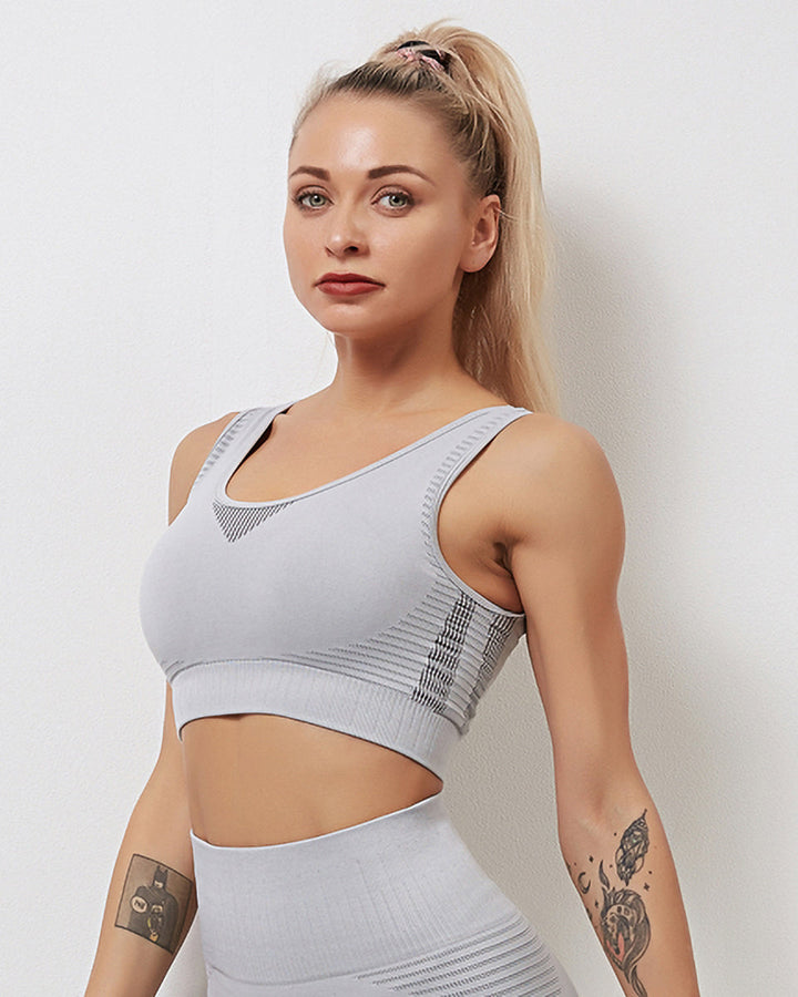 Tribeca Seamless Sports Bra - Gray